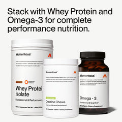 Momentous Creatine Chews lemon-lime NSF Certified badge for trust