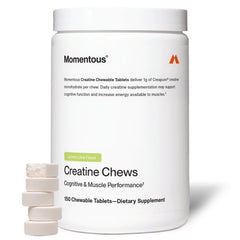 Momentous Creatine Chews Lemon Lime pack shot - front view