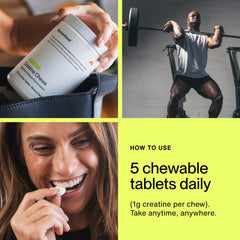 Momentous Creatine Chews lemon-lime serving-ready chews for post-workout