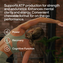 Momentous Creatine Chews lemon-lime close-up showing chewy texture and flavor