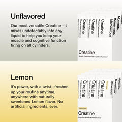 Individual lemon creatine single-serve pack open