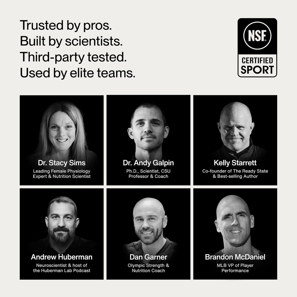 Back packaging of Momentous Creatine powder showing NSF Certified for Sport