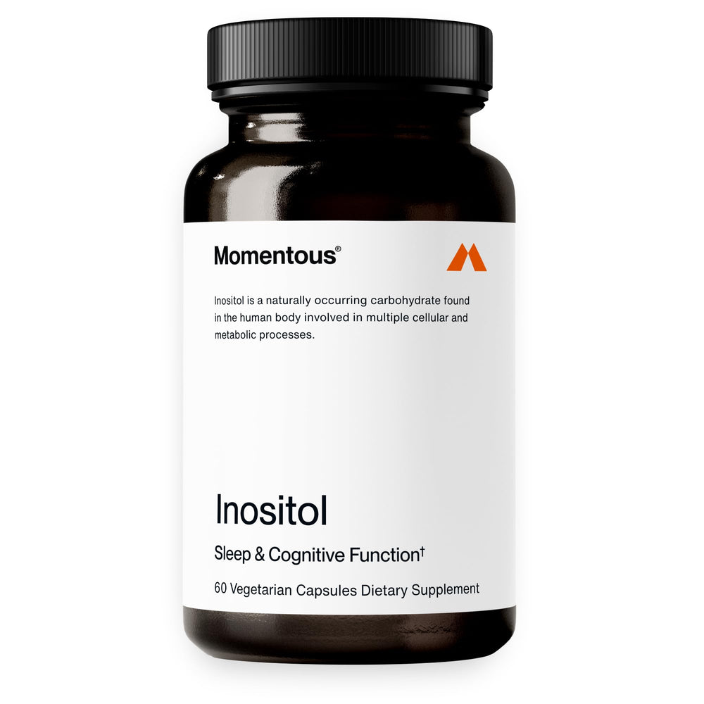 Momentous Inositol bottle and label on white background