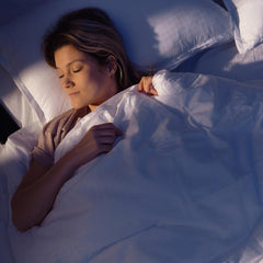 Lifestyle image conveying calm mood and restful sleep associated with Momentous Inositol