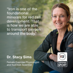 Gluten-free Momentous Iron+ packaging on a white background