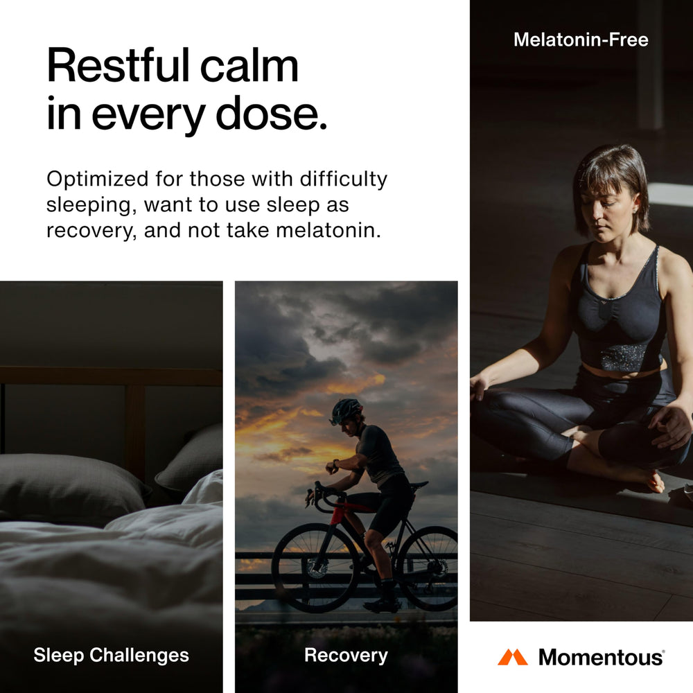 Momentous Nightly Sleep Pack box angled for premium packaging and ease of use