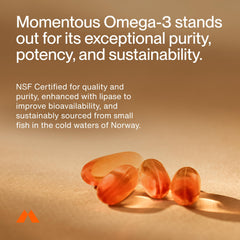 NSF Certified for Sport badge on Momentous Omega-3 packaging