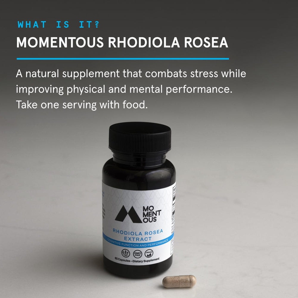 Capsules and bottle showing dosage