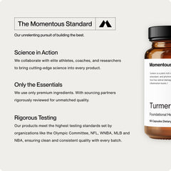 Momentous Turmeric bottle on wooden table fits everyday wellness routines
