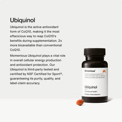 Product packshot of Momentous Ubiquinol softgels