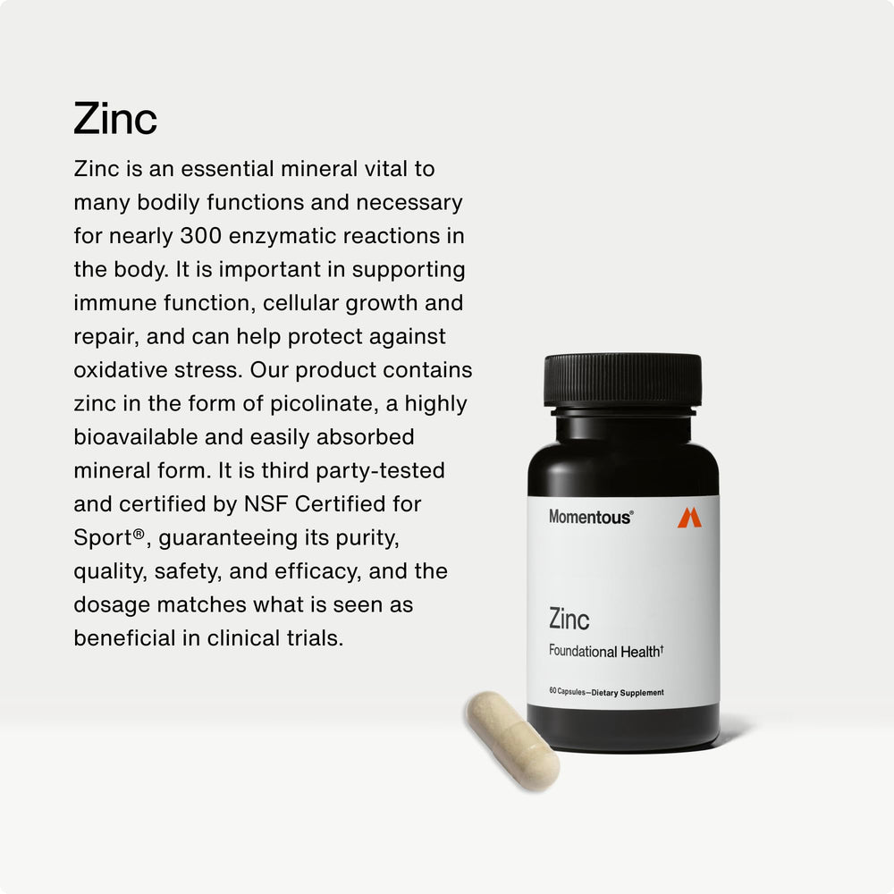 Close-up of zinc picolinate capsules