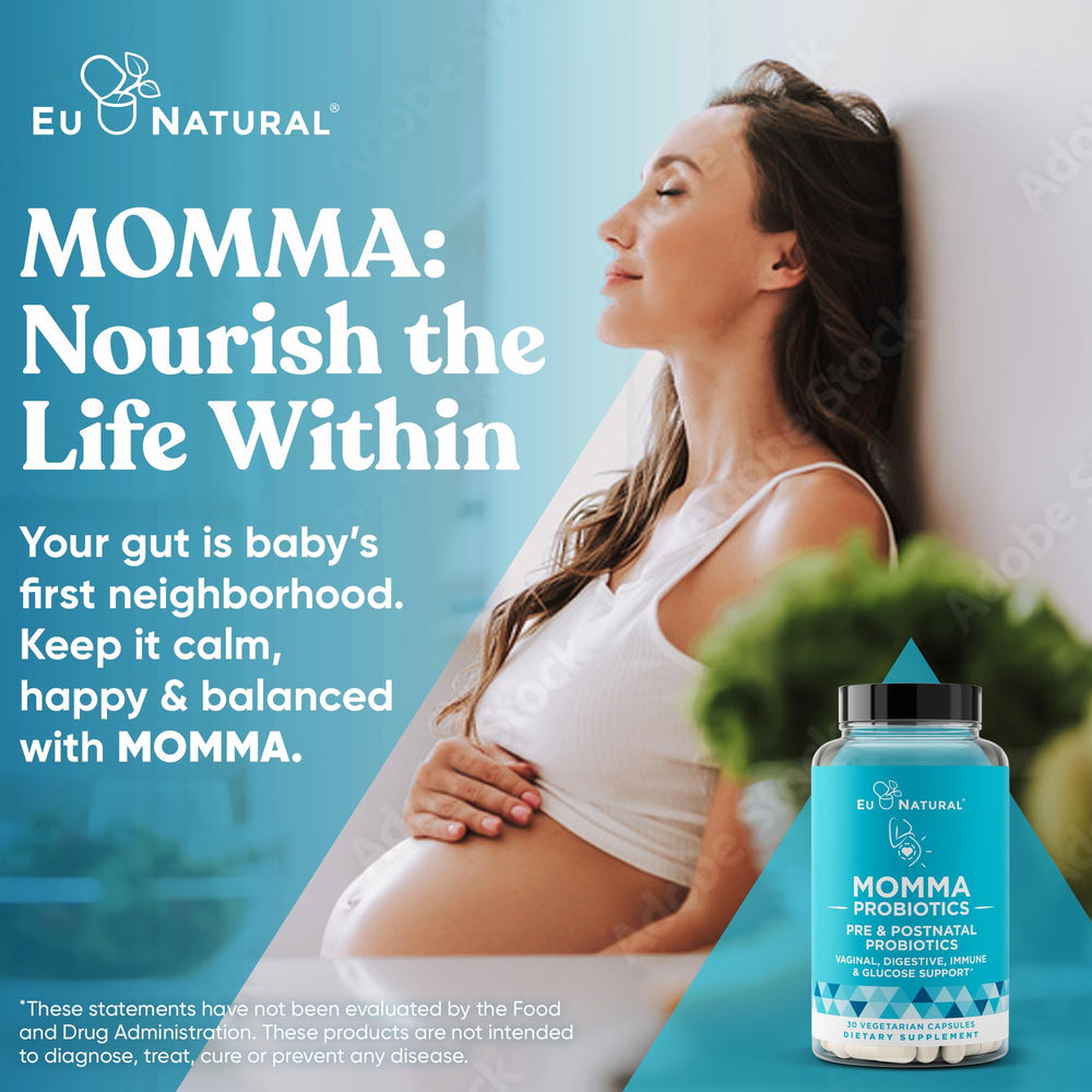 Pregnancy gut health concept illustration