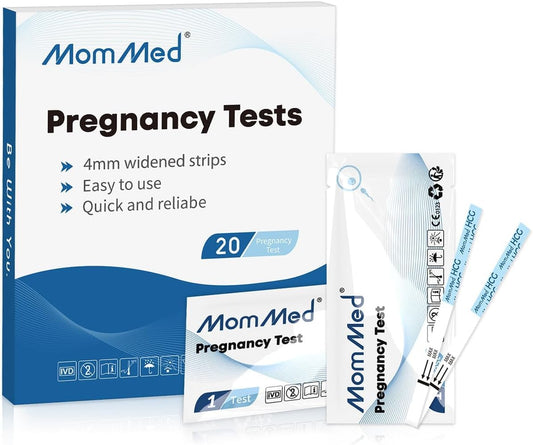 MomMed 15-pack early detection pregnancy test strips – front view