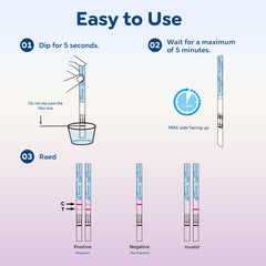 Individually sealed MomMed pregnancy test strips for hygiene