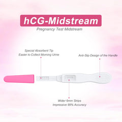 Pregnancy test strip magnified