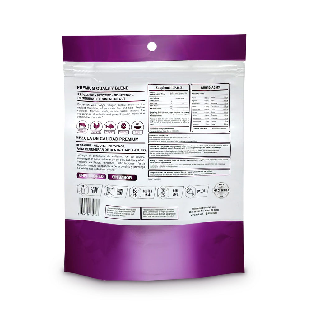 USA-made collagen supplement label