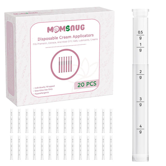 Momsnug disposable vaginal applicator with round tip for gentle, comfortable insertion