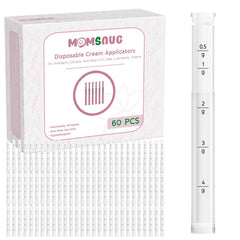 Momsnug disposable vaginal applicator with round-tip design for gentle insertion and comfort.