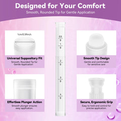 Momsnug vaginal applicator dosage markings enable precise amount control during application.
