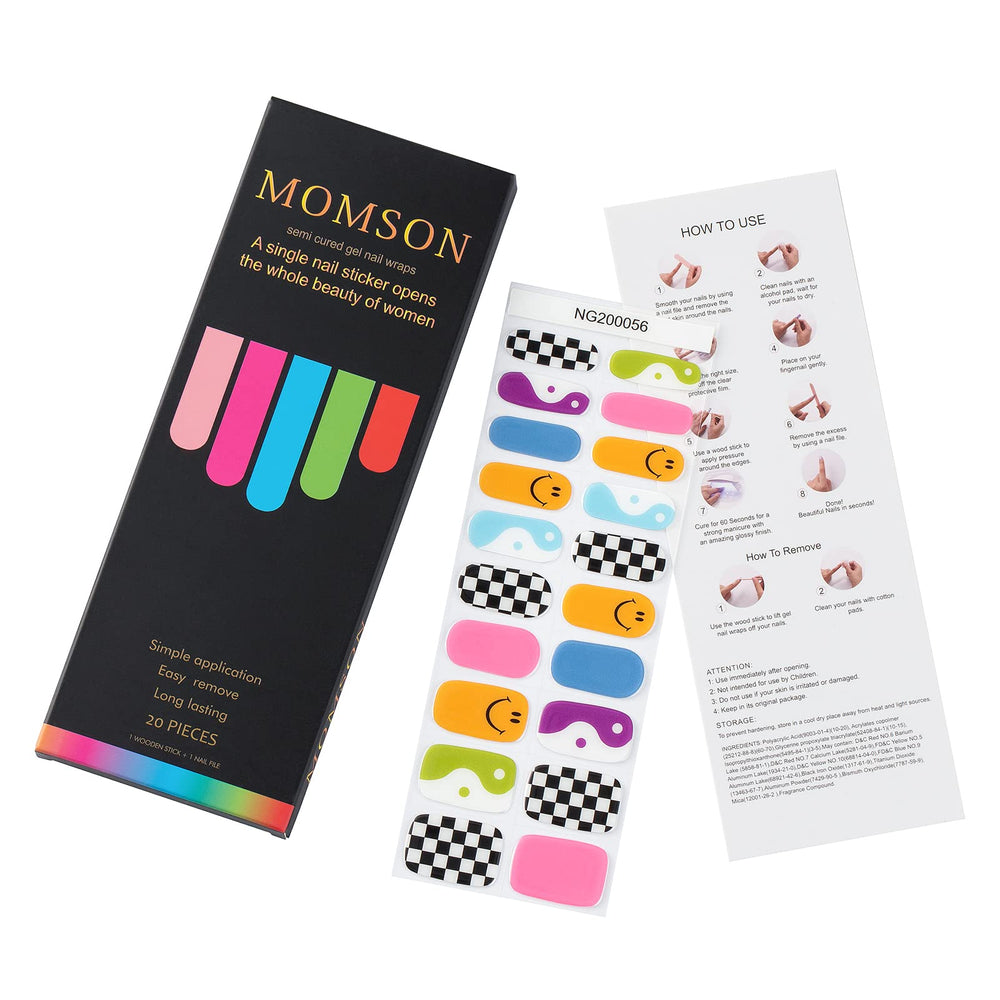 MOMSON includes nail file and wood stick for precise shaping.