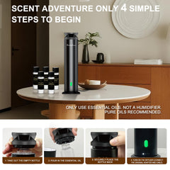 Hotel lobby setup with Monhallnow waterless diffuser