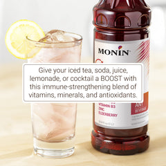 Coffee prepared with Monin Total Immunity Boost
