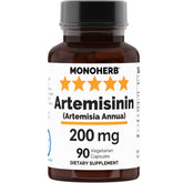 Bottle of MONOHERB Artemisinin 200 mg capsules