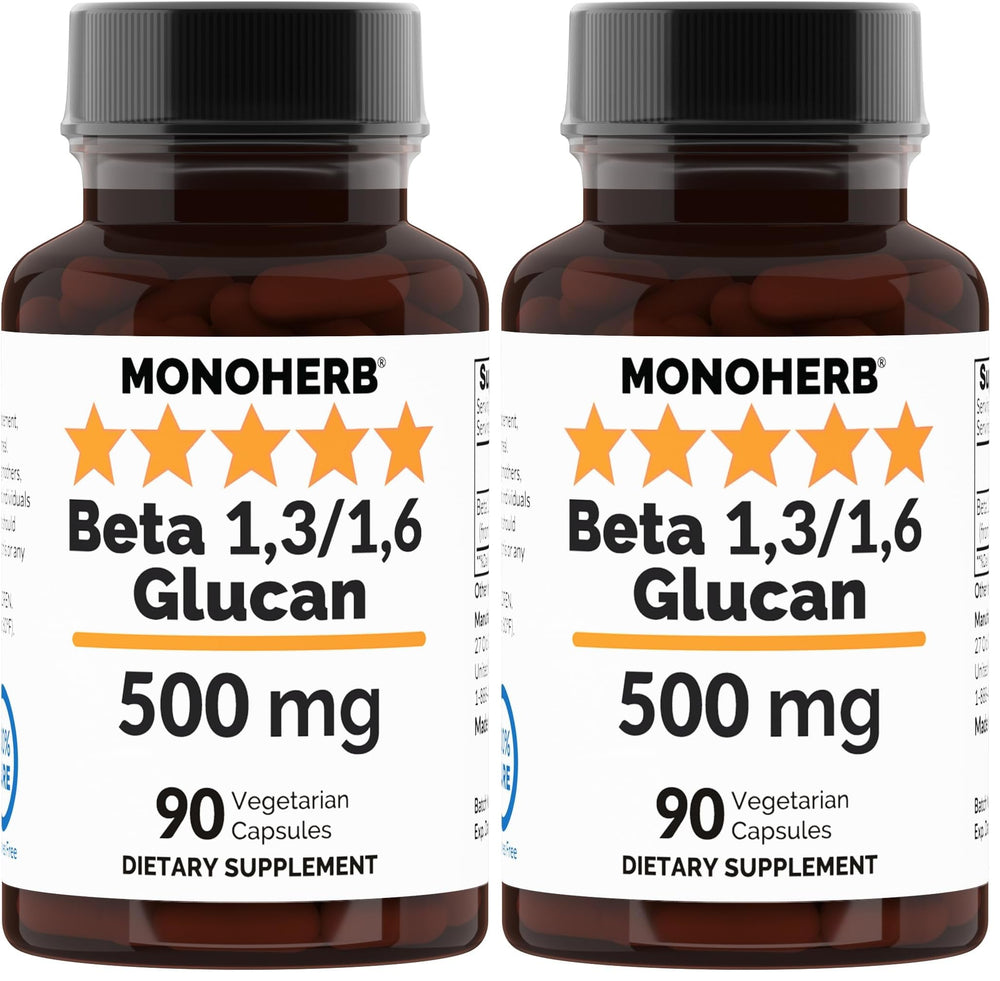 MONOHERB Beta Glucan 500 mg per Capsule bottle front