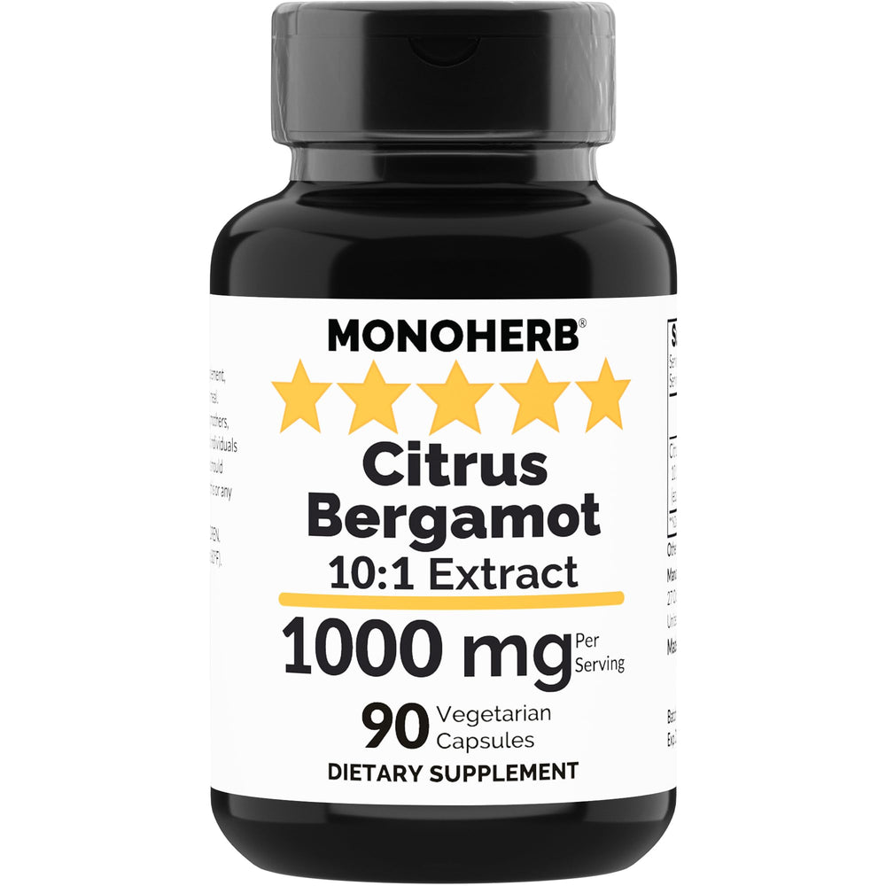 MONOHERB Citrus Bergamot Extract 1000 mg bottle with label