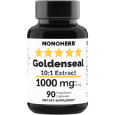 MONOHERB Goldenseal Extract 1000 mg bottle - 90 vegetarian capsules