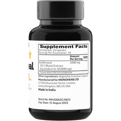 MONOHERB Goldenseal Extract 1000 mg packaging and capsules