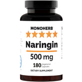 MONOHERB Naringin 500 mg bottle and capsules – 180 servings