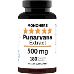 MONOHERB Punarvana Extract 500 mg - 180 capsules bottle label