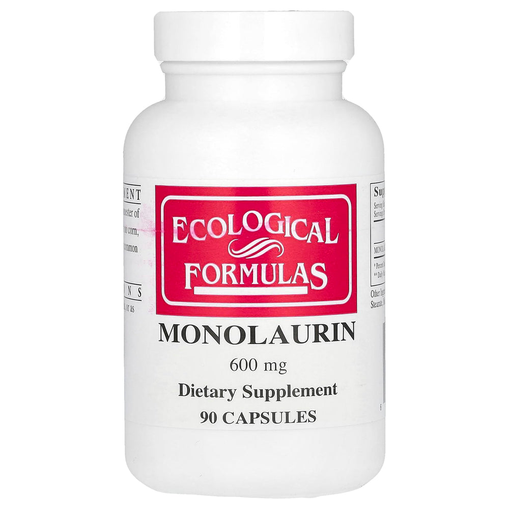 Ecological Formulas Monolaurin 600 mg capsules bottle label