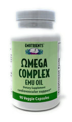 Montana Emu Ranch EMUtrients Omega Complex bottle with 90 veggie caps
