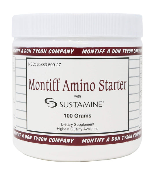 Montiff Amino Starter 100 GMS bottle with scoop