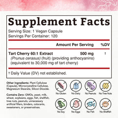 Montmorency tart cherries freeze-dried 60:1 extract