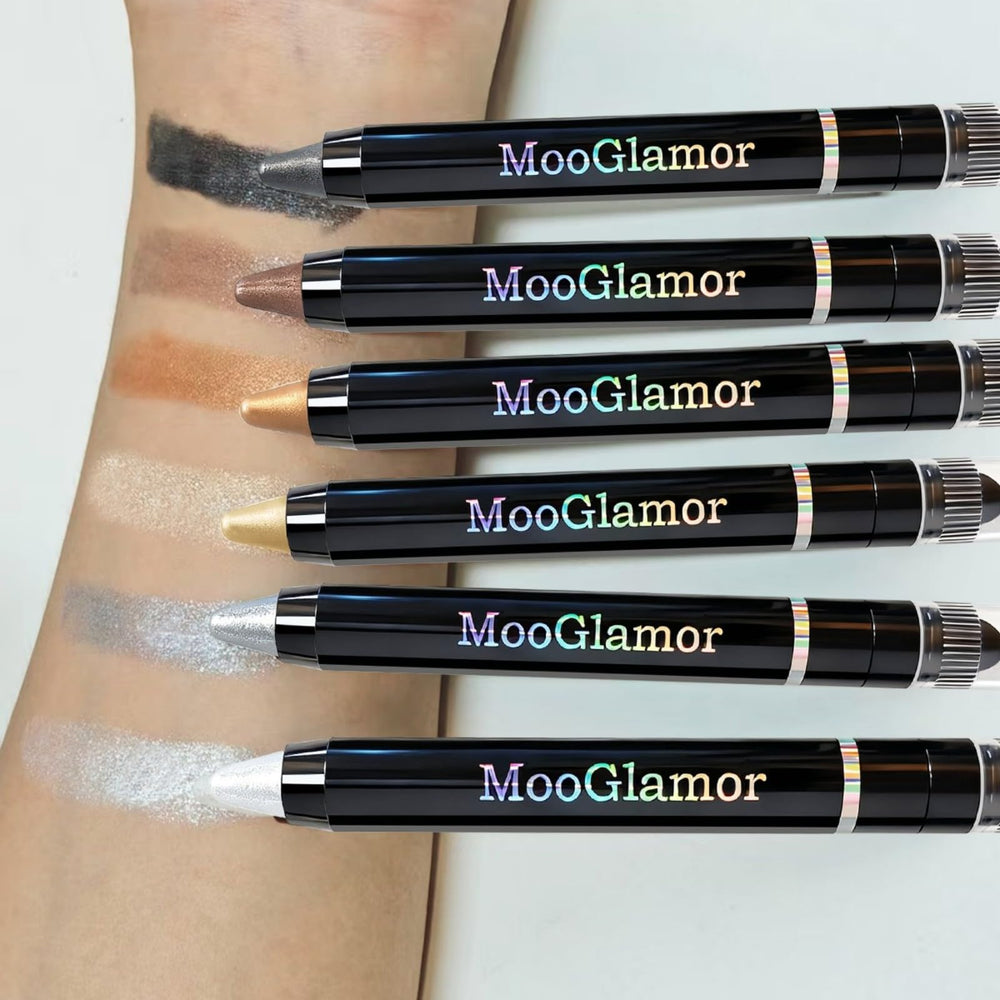 MooGlamor blendable shadows in a stick for precise, seamless application.