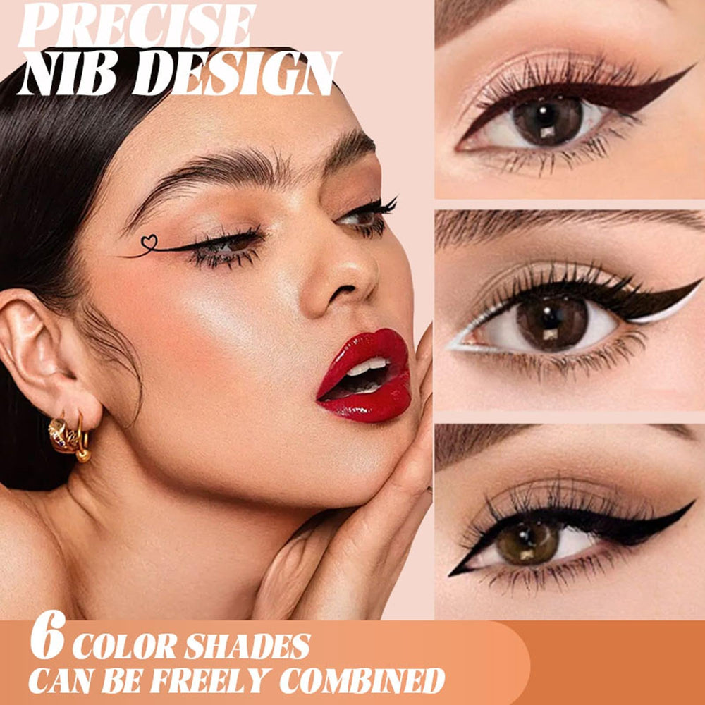 MooGlamor matte black eyeliner stick offers precise line with smooth glide.