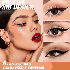 MooGlamor matte black eyeliner stick offers precise line with smooth glide.