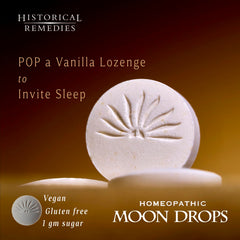 Close-up of vanilla Moon Drops lozenges