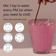 Close view of magnesium blend and L-Theanine ingredients on the label