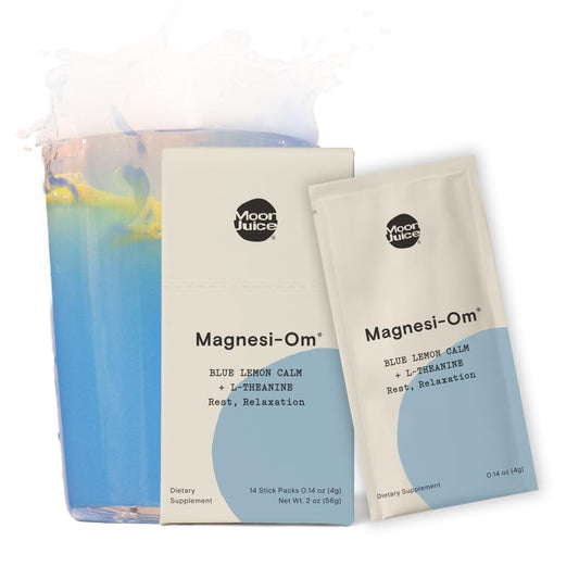 Moon Juice Magnesi-Om Blue Lemon sticks packaging front view