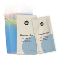 Moon Juice Magnesi-Om Blue Lemon sticks packaging front view