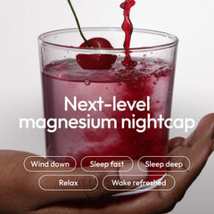 Moon Juice Sleepy Magnesi-Om pour showing quick mix before bed