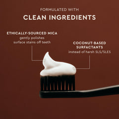 Close-up of mica shimmer in MOON toothpaste
