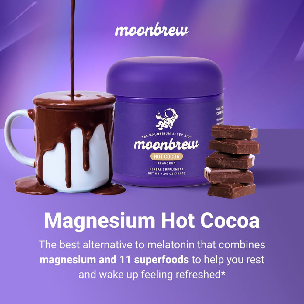 MoonBrew being mixed into a mug with hot steam