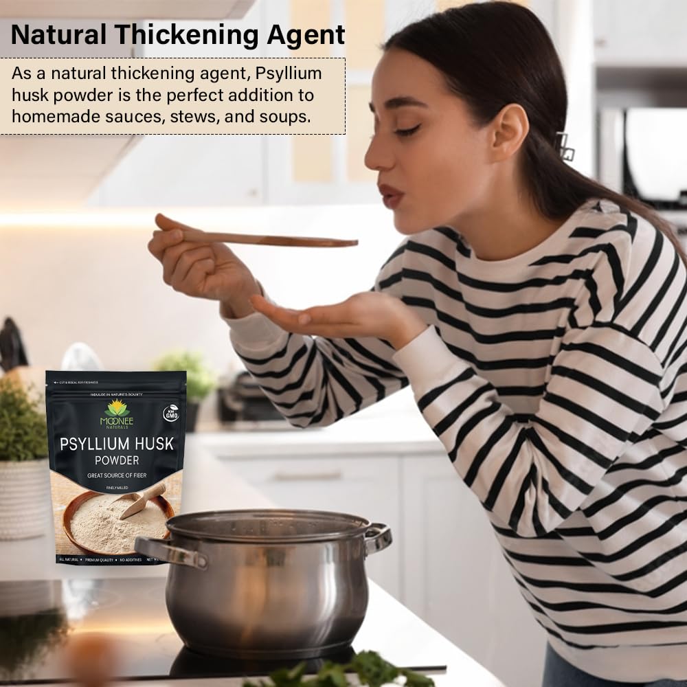 Psyllium husk powder used in baking and recipes
