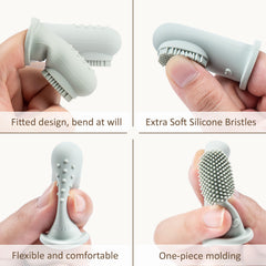 Moonkie finger toothbrush close-up silicone bristles
