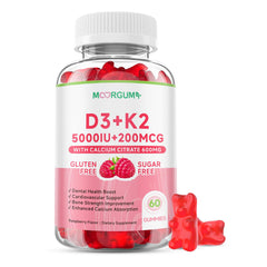 MOORGUMY Vitamin D3 K2 Gummies bottle front view